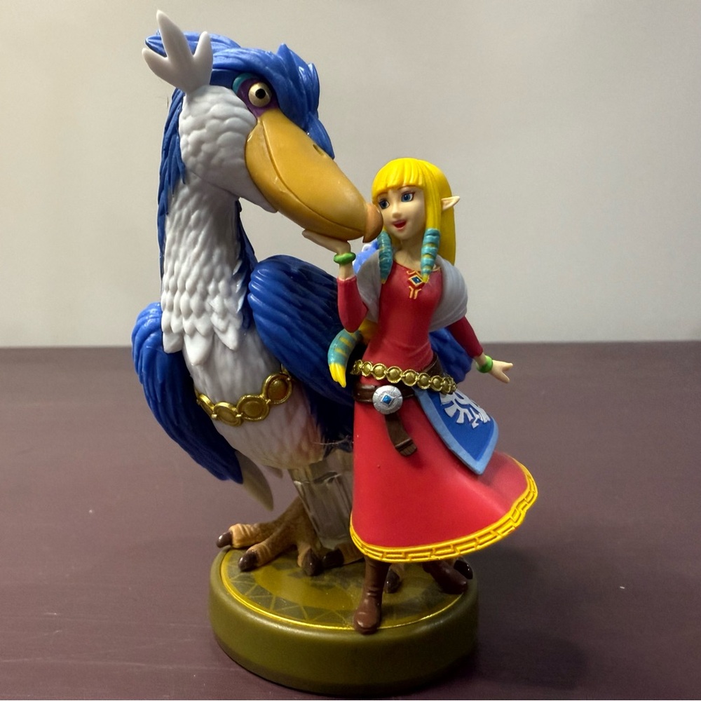 Blue and Red Figurine